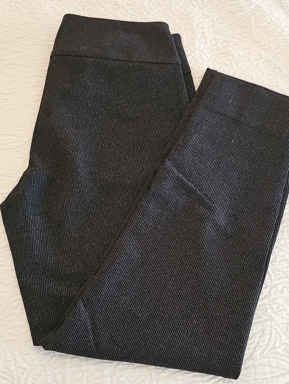 Zac & Rachel Black Pinstripe Stretch Pants